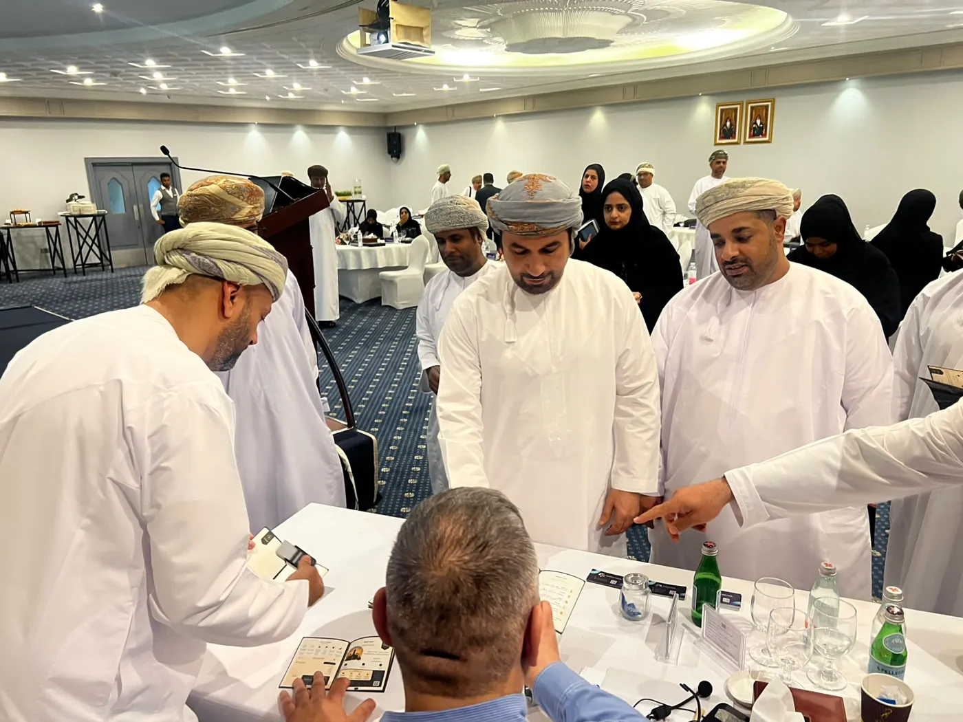 Participants working together during a Nukhatha AI for Leaders lab